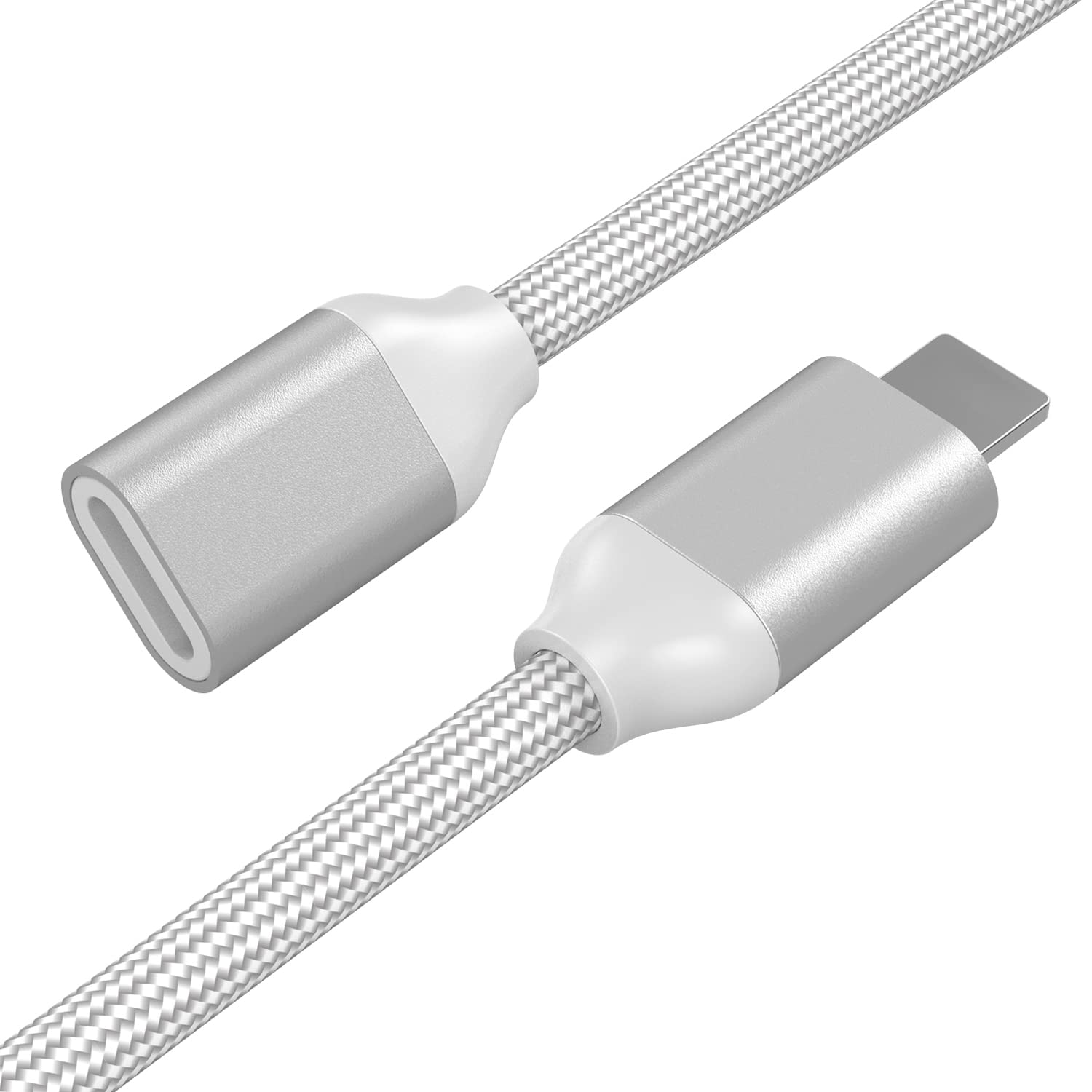 Ematecable Braided I Phone Extender Cable Adapter Pass Video Audio Data And Charging Female To Male I Phone Extension Cord Made